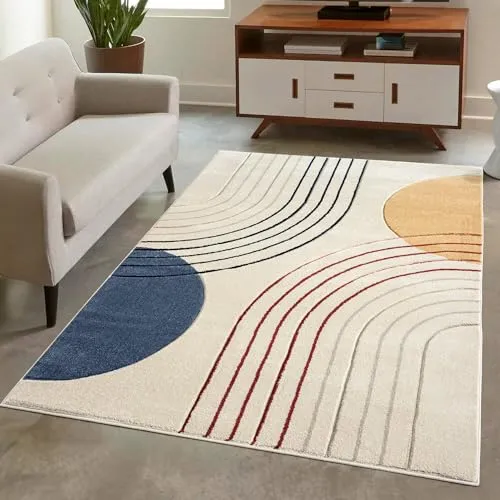 carpet city Kurzflor-Teppich 'Bonito' 200x290 cm - Moderne Teppiche für jeden Raum, pflegeleicht und strapazierfähig, ideal für Fußbodenheizung, mit 3D-Hochtief-Musterung für einen einzigartigen Look.