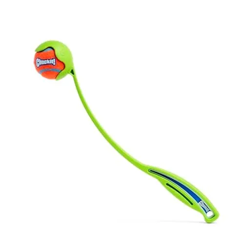 Chuckit, Jette! Fetch Dog Sports Ballwerfer, Hundespielzeug, mit kleinem Tennisball, klein 5.1 cm (2