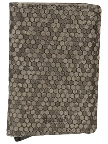 Secrid Wallets Slimwallet Hexagon 10 cm - Grey - Portemonnaies mit Aluminium Cardprotector, schützt Karten vor Biegen und unerwünschter Kommunikation, handgefertigt in den Niederlanden.