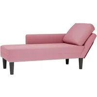 vidaXL Chaiselongue Rosa Samt mit Kissen - Gartenmöbel: Stilvolle Chaiselongue aus weichem Samt für optimalen Sitzkomfort, inklusive Lendenkissen – ideal für gemütliche Ecken im Wohn- oder Schlafzimmer.