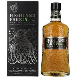Highland Park 15 Years Old VIKING HEART 44% Vol. 0,7l - Premium Whisky aus Schottland, 15 Jahre gereift in edlen Eichenfässern, präsentiert in einer exklusiven Keramikflasche – ein wahres Sammlerstück für Whisky-Liebhaber.
