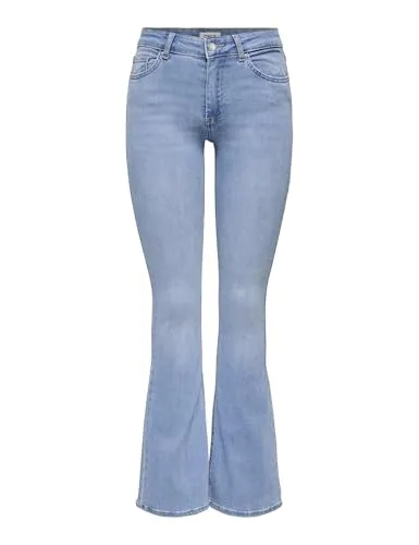 ONLBLUSH MID Flared DNM TAI467 NOOS - Jeans mit klassischem und elegantem Look, bietet höchsten Tragekomfort und lässt sich unkompliziert up- oder downdressen.
