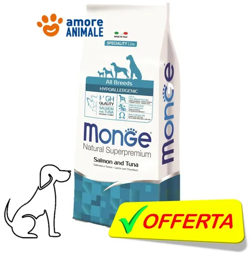Monge Bis Rassen Hypoallergen Salmone Und Thunfisch 12 KG - Croccehtte für Hunde