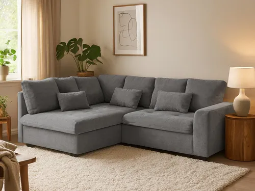 Beautysofa Ecksofa RAMO mit Schlaffunktion 160x200 cm von Beautysofa