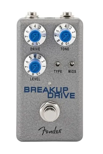 Fender Hammertone Breakup Driver - Verzerrer & Booster; JFET-basiertes Overdrive-Pedal für E-Gitarre mit flexiblen Reglern für Drive, Tone und Level für individuellen Klang.