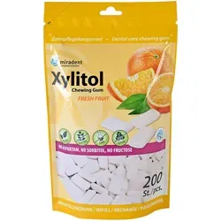 Miradent Xylitol Zahnpflegekaugummi freshfruit Refill 200 St