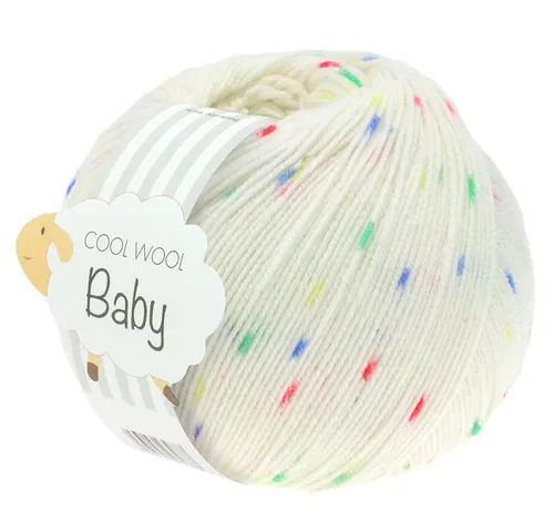 LANA GROSSA COOL WOOL BABY Häkelwolle, 220 m (besonders geeignet für Babystricksachen), 50 g