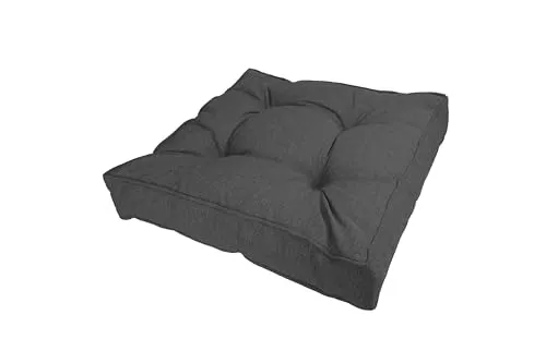 POKAR Loungekissen Sitzkissen Sitzauflagen Stuhl Stuhlkissen für Stuhl Rattanmöbel Gartenmöbel Kissen Outdoor Sitzpolster Lounge Polster 70x70x10 cm, Anthrazit