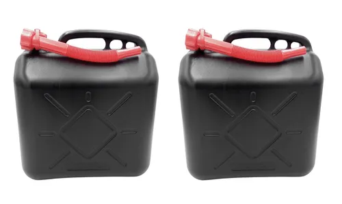 2x BURI Benzinkanister 20L schwarz mit UN-Zulassung - Praktisches Set mit 2 hochwertigen 20L Kraftstoffkanistern. Ideal für die sichere Aufbewahrung und den Transport von Kraftstoffen. Robustes Material und geprüfte Qualität.