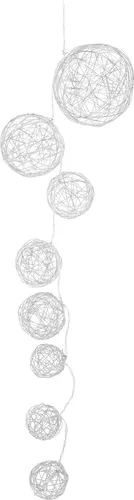 com-four® LED Lichterkette mit 8 Kugeln - Lichterkette mit LED-Licht - Dekorative Beleuchtung für Weihnachten, Geburtstag, Hochzeit oder Party