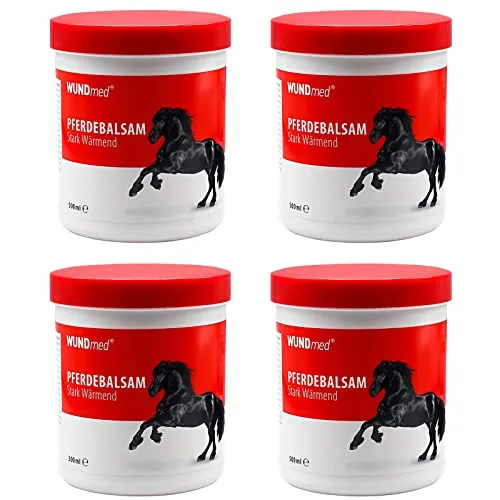Produktbild 4er Set Pferdebalsam 500ml Massagegel Wärmend Extra stark Massagegel Unterstützend bei Gelenkbeschwerden Rückenverspannungen und Muskelkater