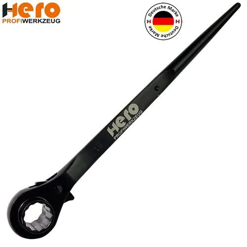 Gerüstratsche 19-22mm Gerüstknarre Doppel Gerüstbauratsche Ratschen Nuss HERO