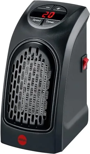 Heizlüfter über Steckdose – Elektroheizung mit Steckdose – LED-Thermostat + Timer einstellbar – Zusatzheizung – Temperatur: 15 – 32 ℃ – doppelte Ausrichtung