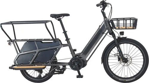 Prophete Kompaktrad Urbanicer 4.0 101027794 - E-Bike mit 48 V Mittelmotor, integrierter Kindersitzbank und 9-Gang Shimano Schaltung für komfortable Familienausflüge.