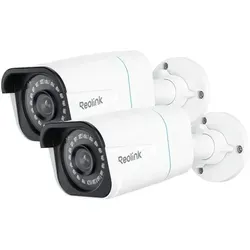 Reolink RLC-810A, 4K 8MP PoE Überwachungskamera - 2er Pack - 4K Ultra HD-Überwachungskamera mit Personen-, Fahrzeug- und Tiererkennung. Einfache PoE-Installation, Nachtsicht bis 30m und ohne monatliche Gebühren für lokale Speicherung.