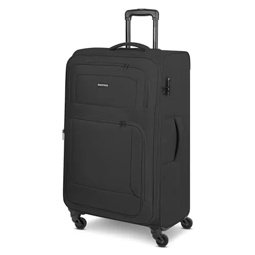 SMARTBOX großer Weichgepäck Check-in Koffer für Damen & Herren - XL Trolley mit 4 Rollen - Koffer: Großer, leichter Trolley (46 x 31 x 78 cm) mit 101-110 Litern Volumen, erweiterbar mit Dehnfalte. Ideal für lange Reisen und perfekt organisiert mit Wäschefächern und Zahlenschloss.