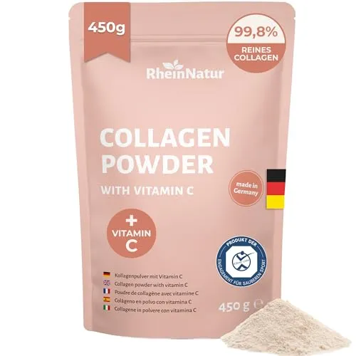 RHEINNATUR Kollagen Hydrolysat Pulver [450G] mit Vitamin C