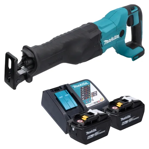 Makita DJR 186 Z Akku Reciprosäge mit 2x 9,0 Ah Akku und Ladegerät