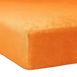 Traumschlaf Flausch Biber Spannbettlaken 120x200 cm - 130x200 cm | Orange - Kuscheliges Biber Spannbettlaken für Boxspringbetten, ideal für Matratzen bis 35 cm Höhe. Atmungsaktive Baumwollqualität sorgt für gemütlichen Schlafkomfort. Pflegeleicht und passformbeständig – für erholsame Nächte!