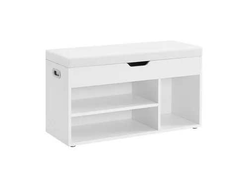 VASAGLE Schuhbank LHS30W weiß Holz 80,0 cm in weiß von VASAGLE