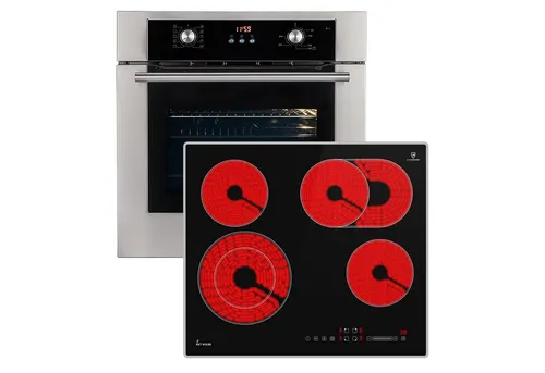 KKT KOLBE Autarkes Herdset 60cm - BO8810SS & CH5901AL - Herdsets mit Energieeffizienzklasse A, PowerAir Heißluft-Funktion für perfekte Garergebnisse und SUPERKERAMIK-Oberfläche für einfache Reinigung und modernes Design.