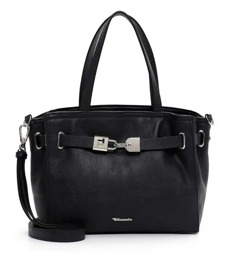 Tamaris Shopper TAS Fina für Damen, blue 500 - Stylischer Shopper für Damen mit glatter Optik und praktischem Reißverschluss, ideal für den Alltag. Mit verstellbarem Schulterriemen und zwei Tragegriffen.