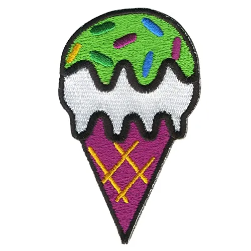 Freak Scene Aufnäher - Eis - Eistüte grün