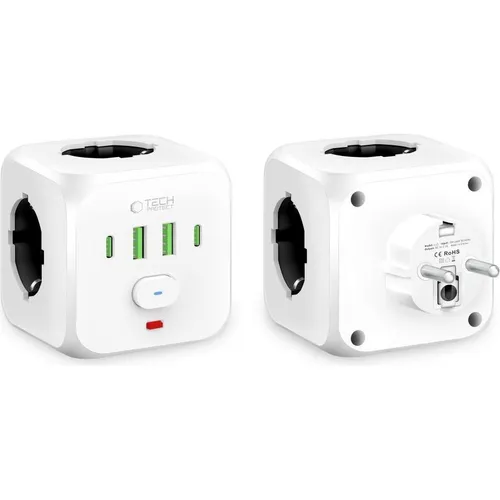 Tech-Protect PCL3x4 Steckdosenleiste mit USB, 3x AC Schuko
