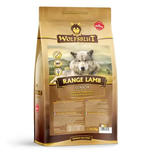 Wolfsblut Range Lamb Senior 12,5 kg - Getreidefreies Trockenfutter mit Lamm und Superfoods, artgerechte Ernährung für Senioren-Hunde