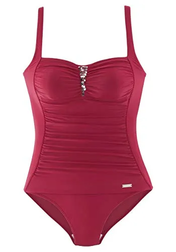Badeanzug LASCANA Damen, Gr. 38, Cup C, rot von LASCANA