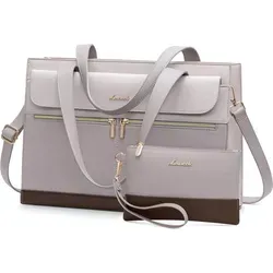 LOVEVOOK Laptoptasche 15,6 Zoll Damen Handtasche Kunstleder - Stylische Laptoptasche für den täglichen Gebrauch – bietet Platz für einen Laptop bis 15,6 Zoll und ist aus wasserfestem Kunstleder gefertigt. Ideal für Büro, Uni oder Reisen. Inklusive abnehmbarer Clutch für zusätzlichen Stauraum.