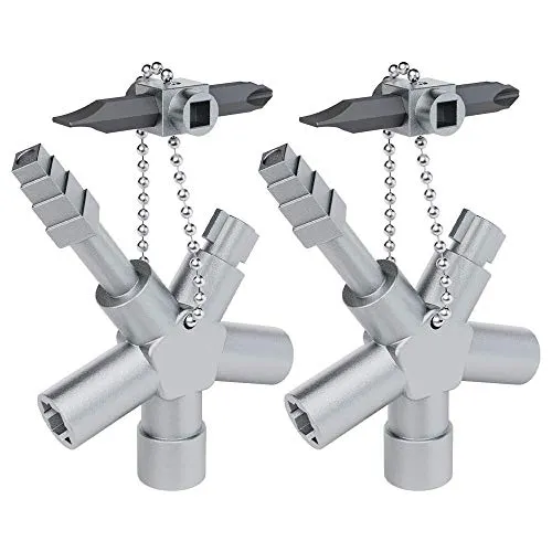 ABSINA Werkzeugset Schaltschrankschlüssel mit 7 Profile für Absperrsysteme 2er Pack, (2-St)