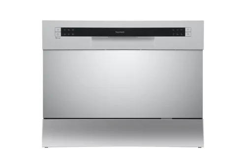 homeX Tischgeschirrspüler GST6AE-S | Mini Geschirrspüler für 6 Maßgedecke - Geschirrspüler, kompakt und ideal für kleine Wohnungen. Mit 6 Programmen und Aquastop für sicheren Wasserschutz, perfekt für den täglichen Gebrauch.