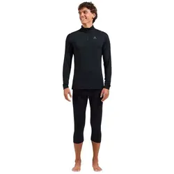 Odlo Langarmshirt Merino 200 - Wärmend & Feuchtigkeitsregulierung - Funktionsunterwäsche aus 100% mulesingfreier Merinowolle, thermoregulierend und geruchshemmend. Ideal für Outdoor-Abenteuer, bietet natürlichen Komfort und optimale Temperaturkontrolle.