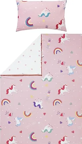Erwin Müller Kinder-Wendebettwäsche Feinbiber rosa 100x135 cm
