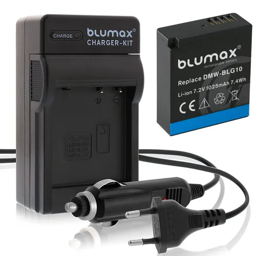 1x Akku + Lader für Panasonic DMW-BLG10 DMW-BLG10E DC-GX9 DMC-GX7 1025 mAh