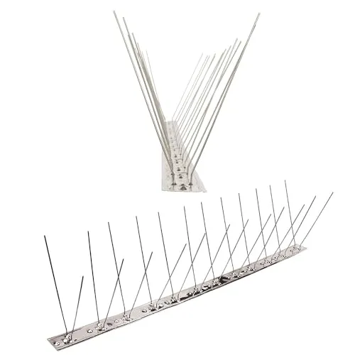 Meter (2 x 0,5m) Taubenspikes 2-reihig auf V2A-Flexleiste
