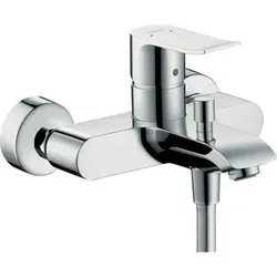 Hansgrohe Wannenarmatur Metris, 31480000 - Einhebel-Wannenmischer mit Schalldämpfer - Armaturen mit hochwertigem Keramikmischsystem, QuickClean-Funktion und Temperaturbegrenzung für sicheren und komfortablen Wasserfluss.