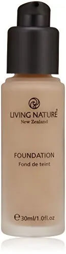 Living Nature Foundation Pure Beige - Hochwertiges Make-up - Make-up für einen natürlichen Teint, mit feuchtigkeitsspendenden Inhaltsstoffen für ein strahlendes Finish.
