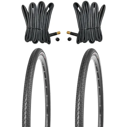 2x 28x1 1/2 Zoll Fahrradreifen 40-635 Hollandmaß Reflexstreifen m. Schläuche AV