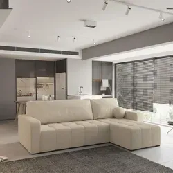 Masseno Ecksofa VOLIRA mit Schlaffunktion und Bettkasten - Beige - Ecksofa mit Schlaffunktion und praktischem Stauraum, ideal für kleine Wohnungen und Gästeübernachtungen. Elegant und vielseitig, passt perfekt in jedes Wohnzimmer.
