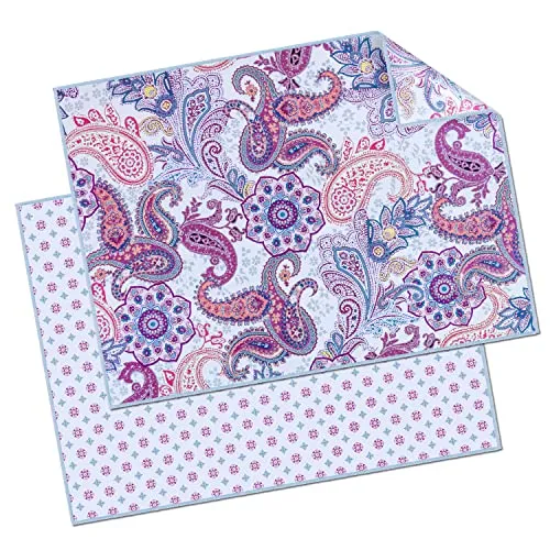 Brillenputztücher mit Motivdruck in verschiedenen Kombinationen (Paisley, 2er Pack 30 x 40 cm)