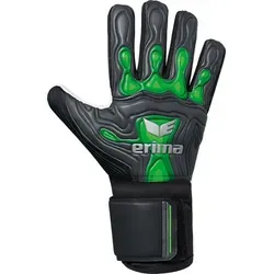 Erima Flex-Ray New Talent FS Torwarthandschuh, schwarz/Green Gecko, Größe 8 - Torwarthandschuhe mit 3mm Soft Latex für optimalen Grip und flexibler Passform. Ideal für Torhüter, die Sicherheit und Komfort suchen.