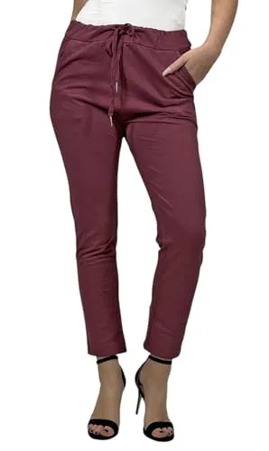 Mississhop 354 Jogginghose Damen Baumwolle - Sport-Jogginghose für Damen, atmungsaktiv und bequem, ideal für Freizeit und Sport mit modernem Slim Fit Design und praktischen Seitentaschen.