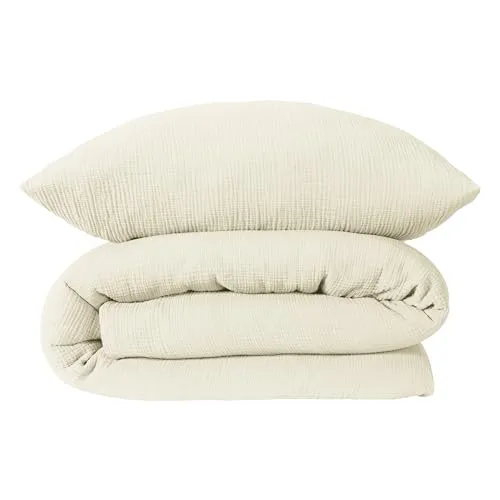 Schiesser Bettwäscheset Molly | 2-teilig | Uni Musselin - Bettwäsche-Set aus 100% weicher Baumwolle in supersofter Musselin-Qualität, OEKO-TEX zertifiziert und mit praktischem Reißverschluss, ideal für ein angenehmes Schlafgefühl.
