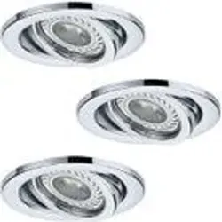 Nice Price SA Basic Einbauleuchten Set schwenkbar LED 3x3,5W 230V GU10 51mm Chrom/Metall