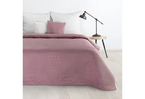 Design91 Zweiseitige Bettüberwurf - Rosa Sofadecke - Bettdecken - Moderne, ganzjährige Dekodecke in Rosa, aus 100% Polyester, pflegeleicht bei 40°C Maschinenwäsche, ideal für Wohnräume.
