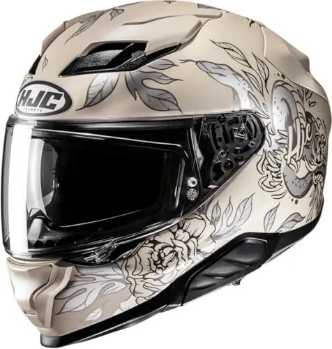 HJC F71 Eliz Helm, schwarz-silber-beige, Größe M für Frauen von HJC Helmets