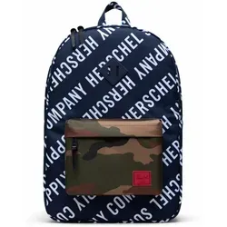 Herschel Schulrucksack Heritage 21 - Roll Call Peacoat Woodland Camo - Stylischer Schulrucksack mit robuster 15