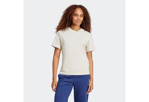 adidas Sportswear T-Shirt W SL SJ T Basic T-Shirt grau M (38/40) - Trainingsbekleidung, sportliches Basic T-Shirt aus 100% Baumwolle für hohen Tragekomfort, ideal für Training und Freizeit.